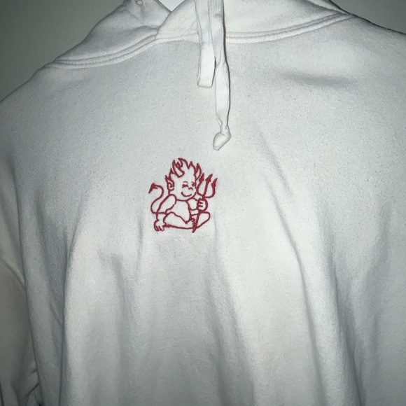 white brandy melville hoodie - Picture 2 of 5
